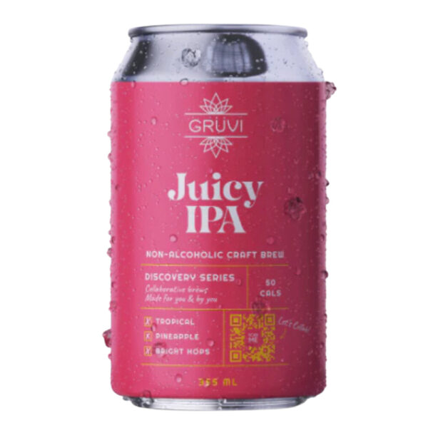 GRUVI JUICY IPA NON ALCOHOLIC-BW