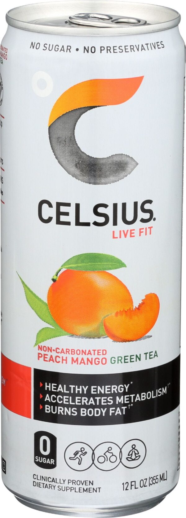 CELSIUS PEACH MANGO+GREEN TEA