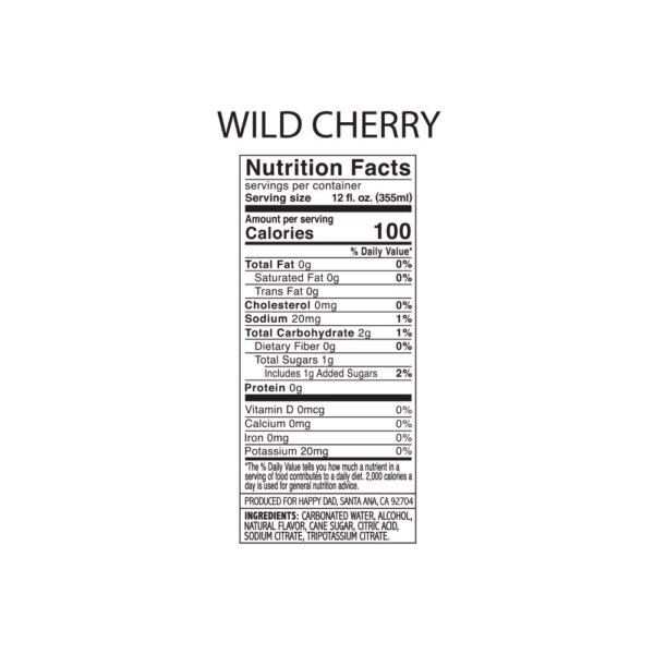 HAPPY DAD HARD SELTZ WILD CHERRY 12Z-BB