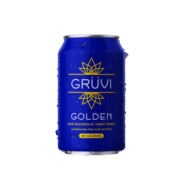 GRUVI GOLDEN LAGER BREW NON ALCOHOLIC-BW