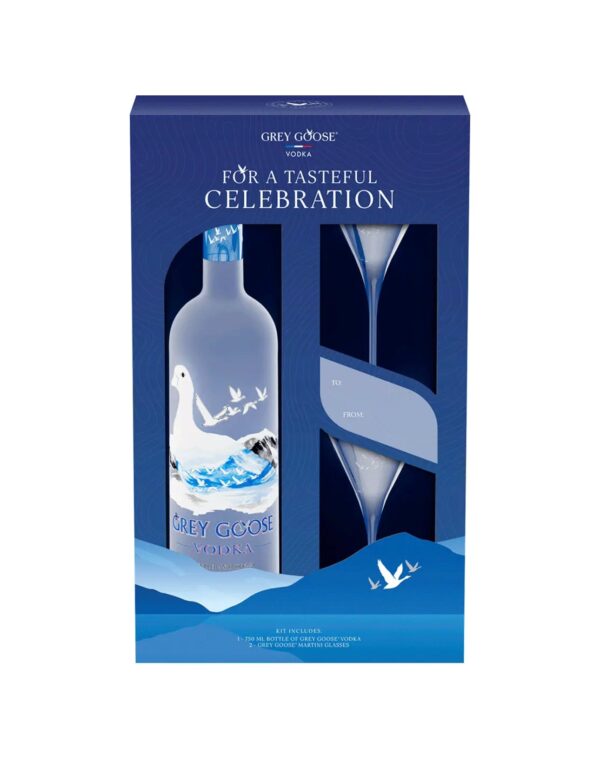 GREY GOOSE VODKA W/2MARTINIGLASS