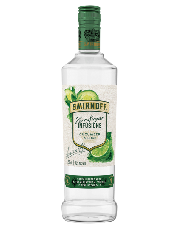 SMIRNOFF VODKA ZERO CUCUMER LIME